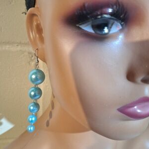 Elegant Blue Dangle Earrings